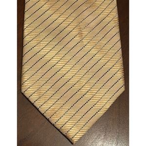 John Alexander Gold Blue Hand Made 100% Silk Men’s Neck Tie Made In China